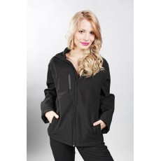 Ladies Solid Black Softshell Jacket Ladies Solid Black Softshell Jacket
