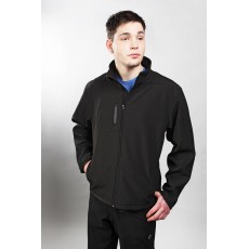 Men's Solid Black Soft Shell Jacket Men's Solid Black Soft Shell Jacket